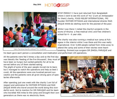 Mother Rytasha Medical Camp News Article