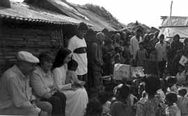 Mother Rytasha at an FRI school for children in a Dhaka slum