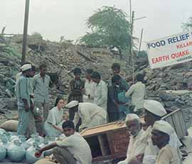 Mother Rytasha helping Earth Quake Disaster Relief in Maharashtra India